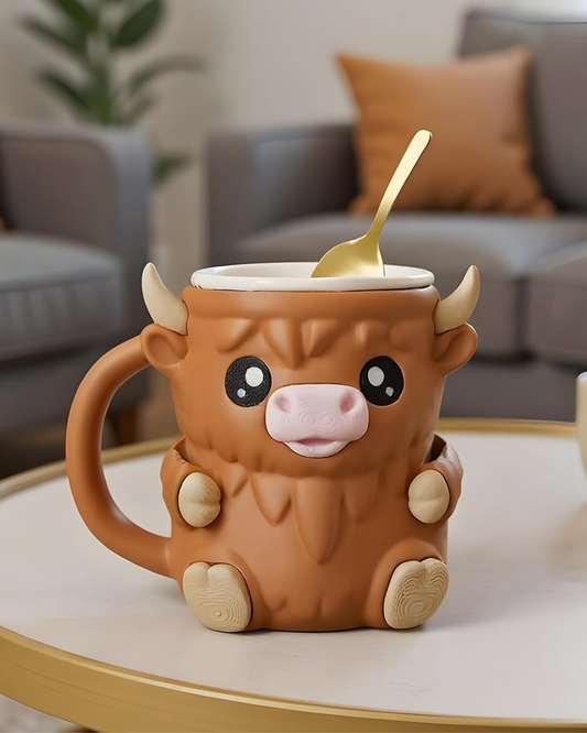 Cow Mug with Spoon Holders