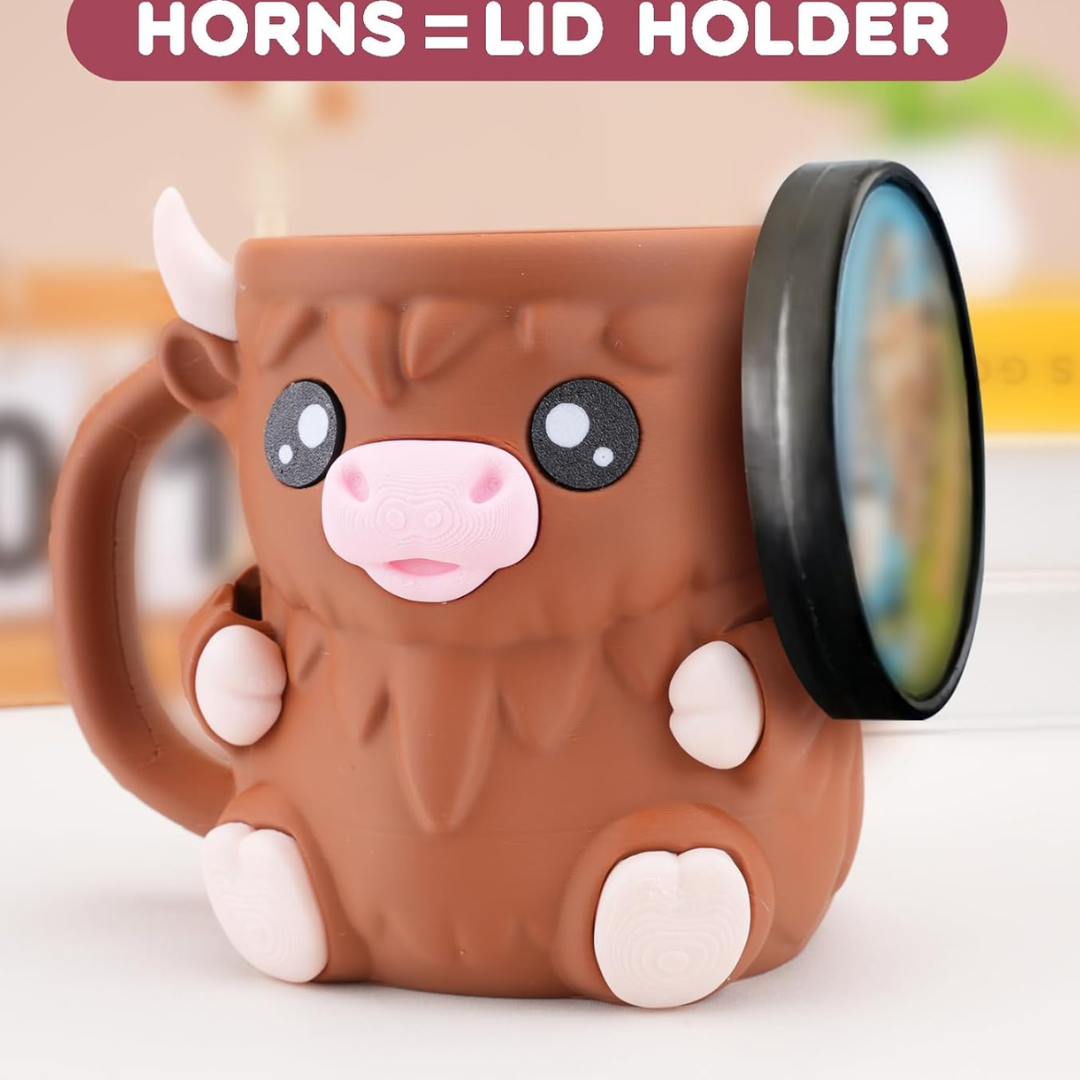 Cow Mug with Spoon Holders