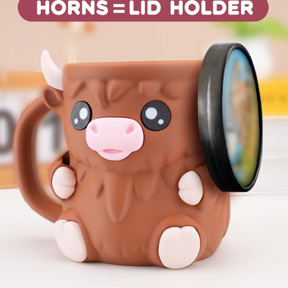 Cow Mug with Spoon Holders