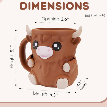Cow Mug with Spoon Holders
